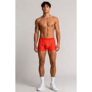 Cosabella Never Say Never Form Classic Trunk Lace Red Men's NWT Size XL